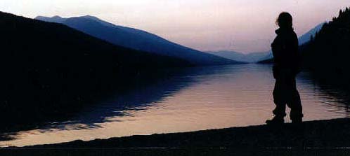 October sunset on Isaac Lake, Bowron Lake Chain