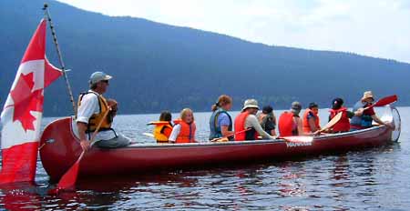 On a Voyageur canoe